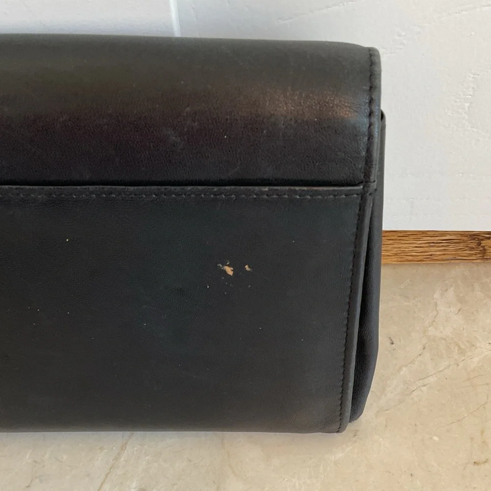 🌀Vintage men’s Leather Fold-Over Travel Clutch